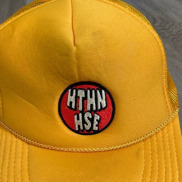 Vintage Otto Trucker Hat Yellow Mesh Snapback Cap Adjustable Unisex HTHN HSE - Picture 2 of 10